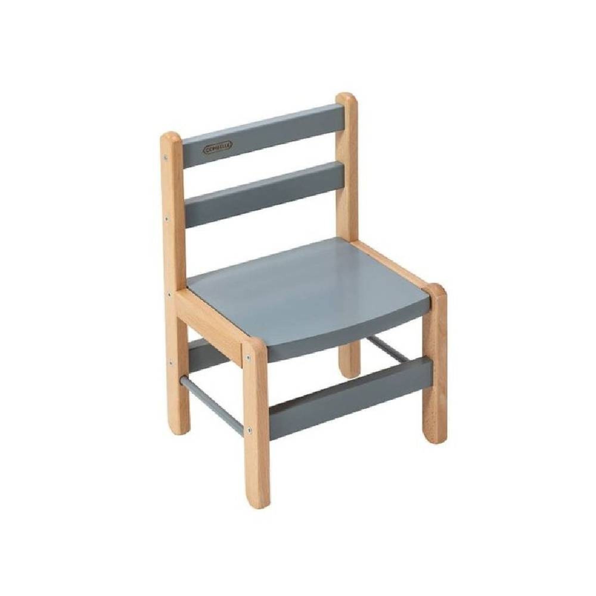 Petite chaise basse enfant Louise Hybride bleu gris - Made in Bébé