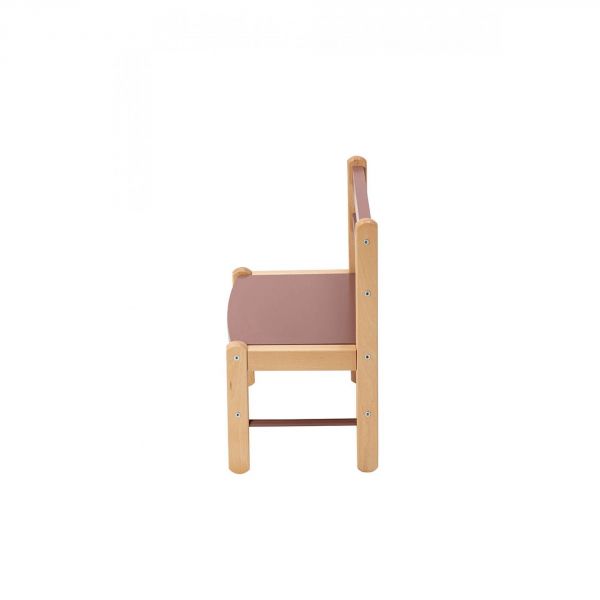 Petite chaise basse enfant Louise Hybride vieux rose