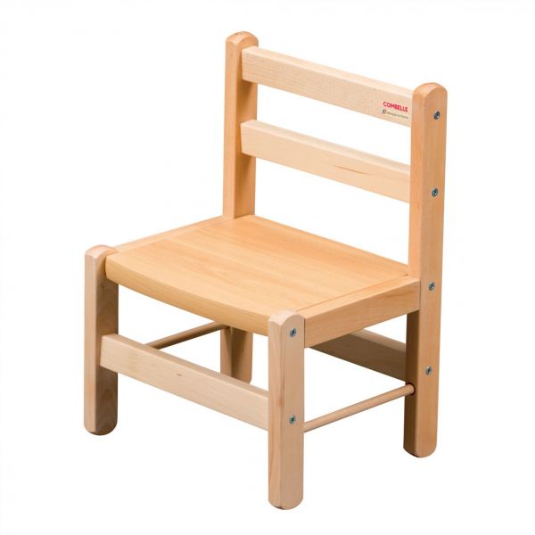 Petite chaise basse enfant Louise Vernis naturel