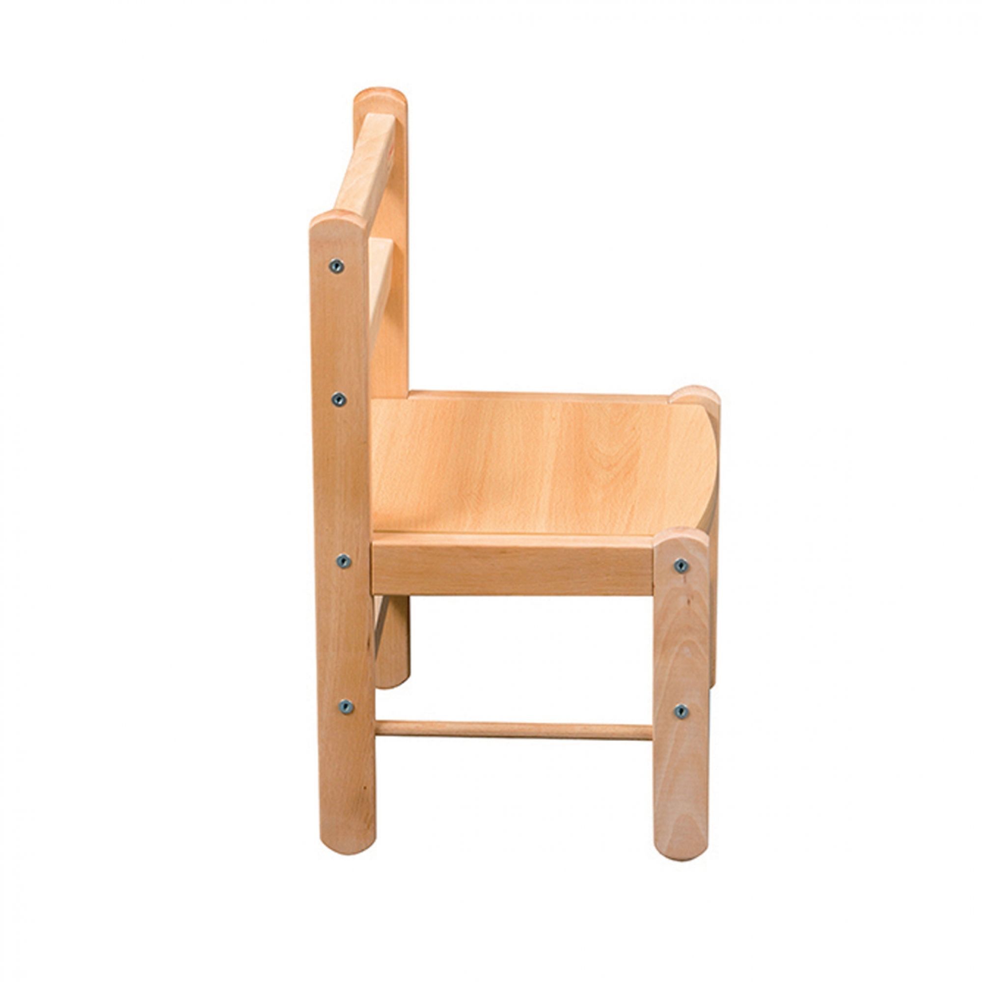 Petite chaise basse enfant Louise Vernis naturel - Made in Bébé