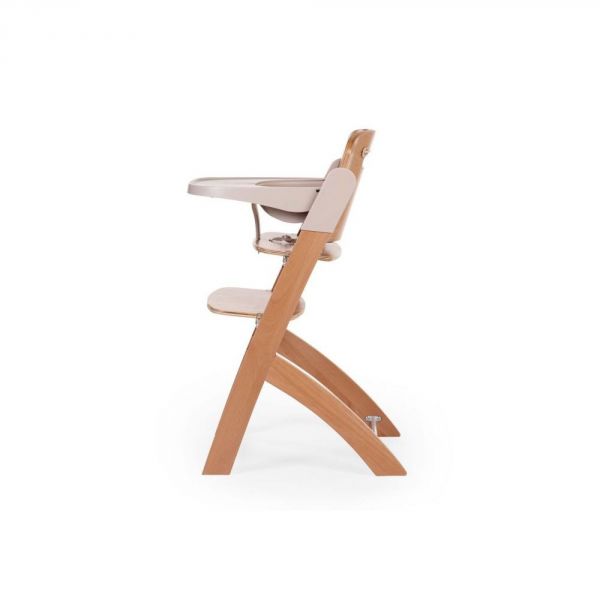 Chaise évolutive Evosit + tablette  naturel beige