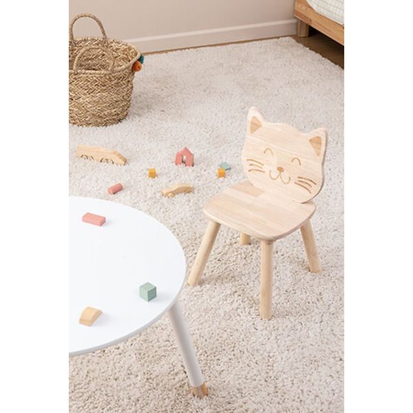 Chaise chat Pia bois naturel