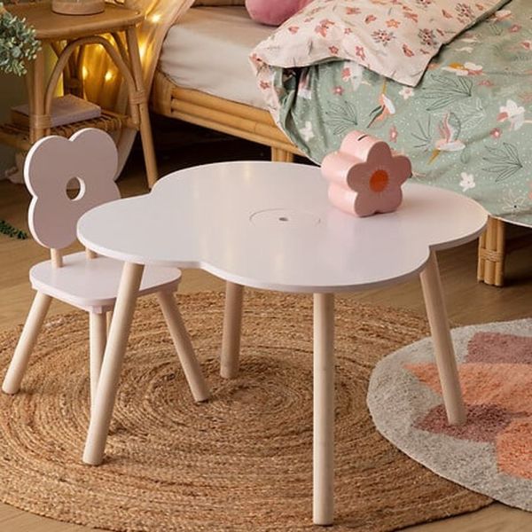 Chaise enfant Douceur fleur Rose