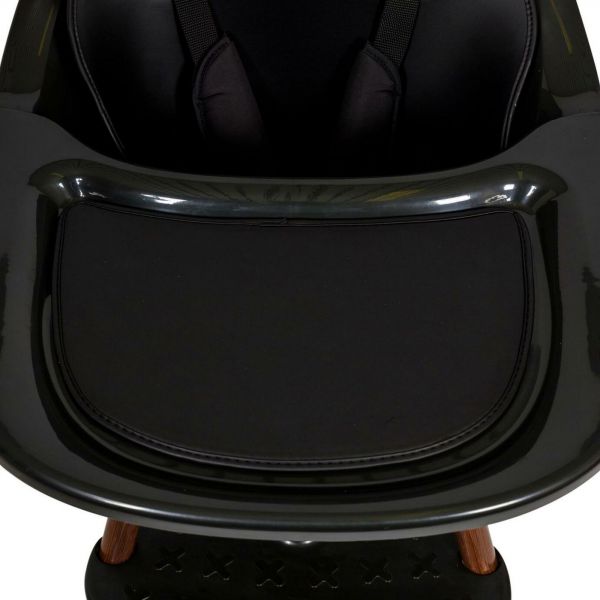 Chaise haute évolutive Ultimo 3 Luxe Black et Walnut