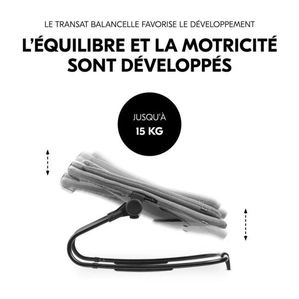 Pack Chaise haute bébé Arketa naturel avec son newborn light gris