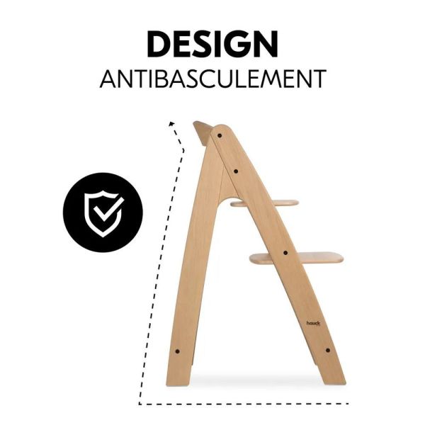 Pack Chaise haute bébé Arketa bois naturel + Transat - Balancelle Winnie &  réducteur bébé
