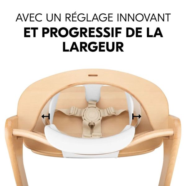 Pack Chaise haute bébé Arketa bois naturel + Transat - Balancelle Winnie &  réducteur bébé