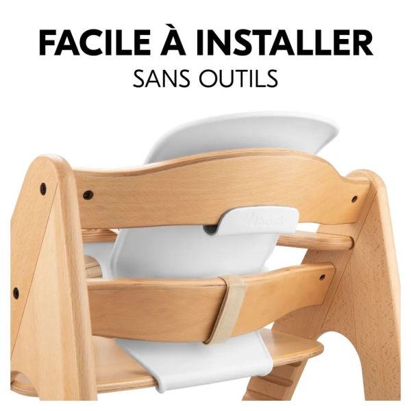 Pack Chaise haute bébé Arketa bois naturel + Transat - Balancelle Winnie &  réducteur bébé