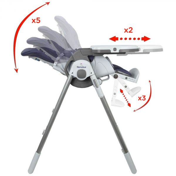 Chaise haute Vision avec réducteur Marine