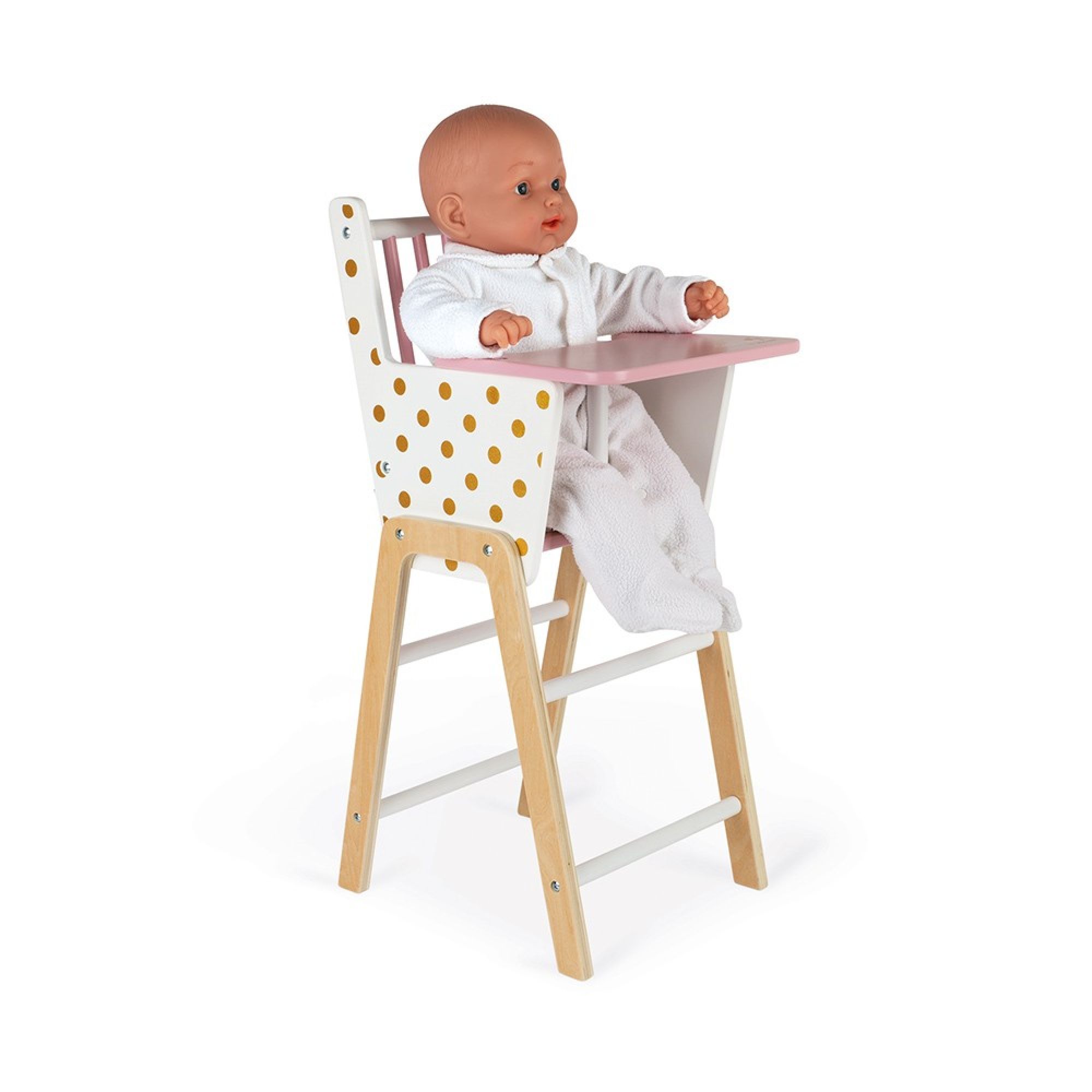 Chaise haute pour poupées Fienchen, chaise pour poupée de bébé