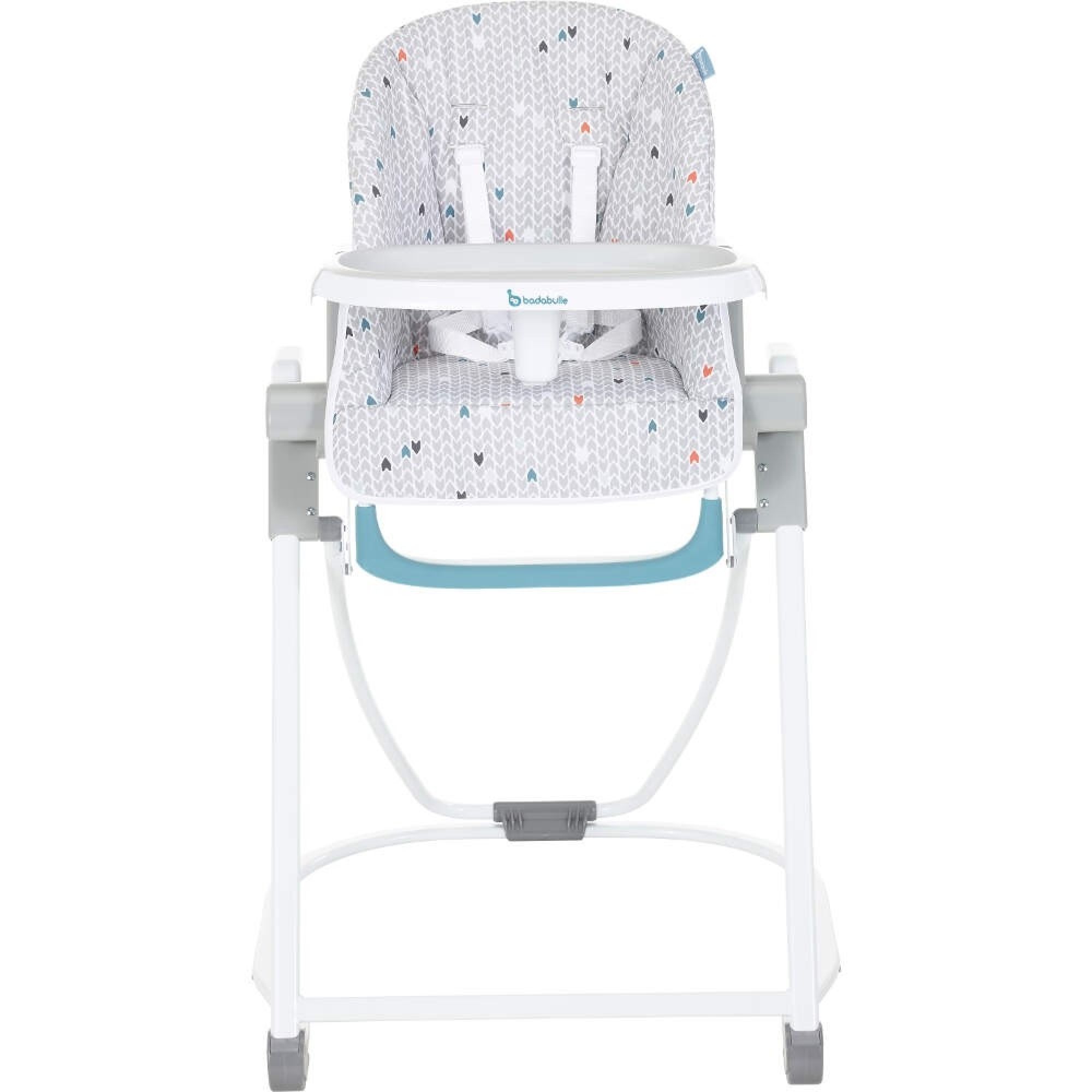 Chaise Haute Compacte Chevrons Grise Made In Bebe