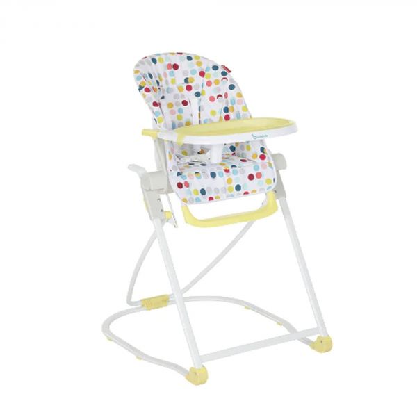 Chaise haute compacte confetti jaune