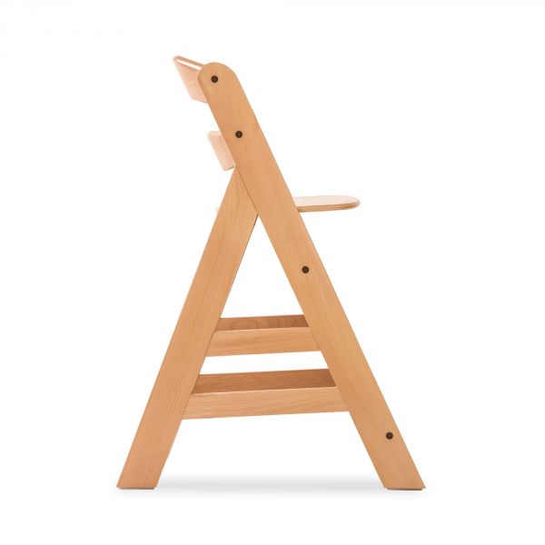 Chaise haute en bois Alpha naturel avec Newborn Set Pre grey