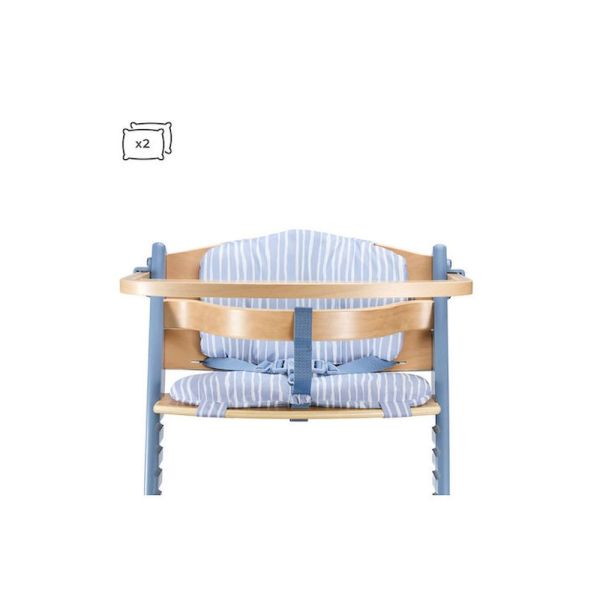 Chaise haute évolutive Enock avec coussins Nordic Breeze