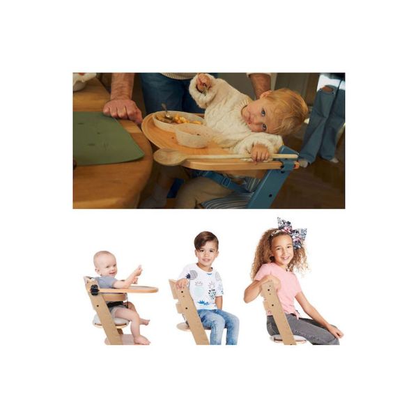 Chaise haute évolutive Enock avec coussins Nordic Breeze