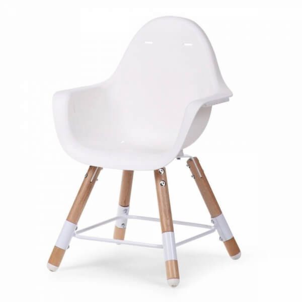 Chaise haute évolutive Evolu 2 + Pieds longs - Blanc