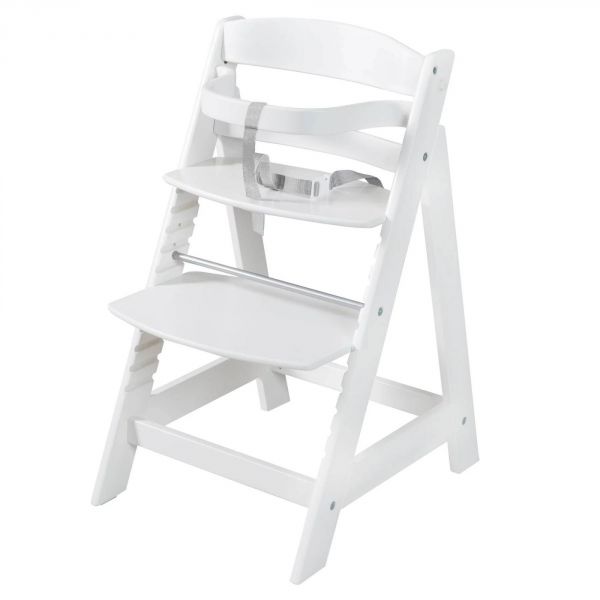 Chaise haute évolutive 2-en-1 Born Up blanc gris