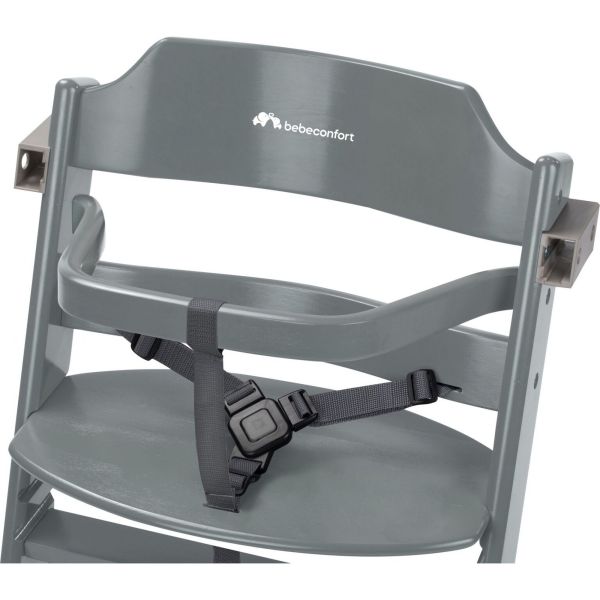 Chaise haute évolutive 2-en-1 Timba Warm Grey + transat Mineral Graphite