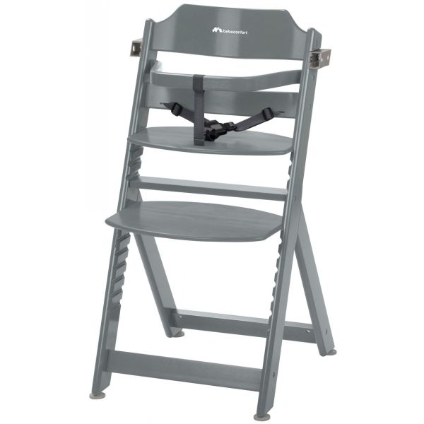 Chaise haute évolutive 2-en-1 Timba Warm Grey + transat Mineral Graphite