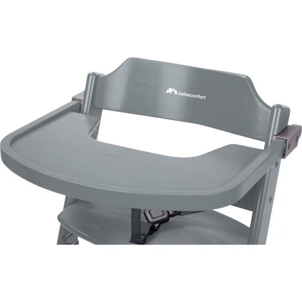Chaise haute évolutive 2-en-1 Timba Warm Grey + transat Mineral Graphite
