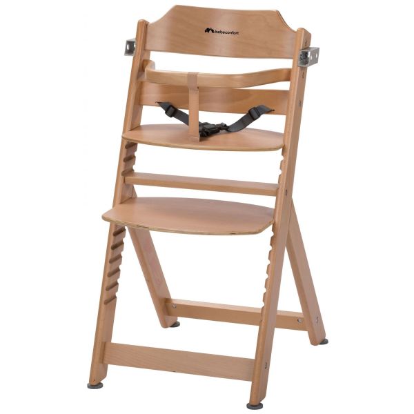 Chaise haute évolutive 2-en-1 Timba Natural Wood + transat Mineral Graphite