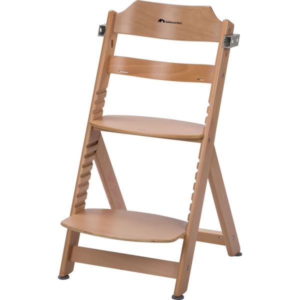 Chaise haute évolutive 2-en-1 Timba Natural Wood + transat Mineral Graphite