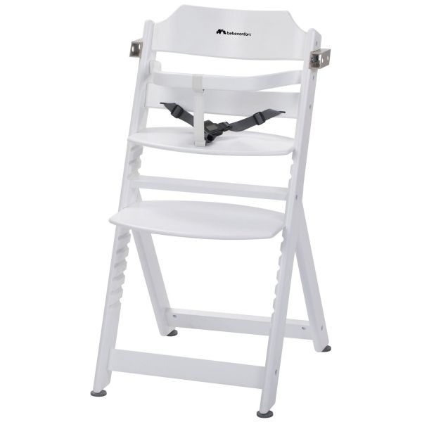 Chaise haute évolutive 2-en-1 Timba White + transat Mineral Graphite