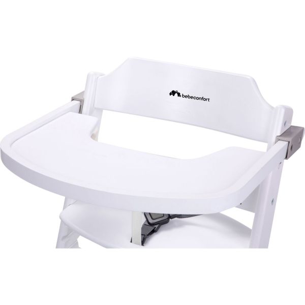 Chaise haute évolutive 2-en-1 Timba White + transat Mineral Graphite