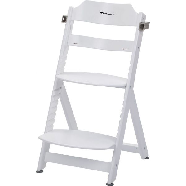 Chaise haute évolutive 2-en-1 Timba White + transat Mineral Graphite