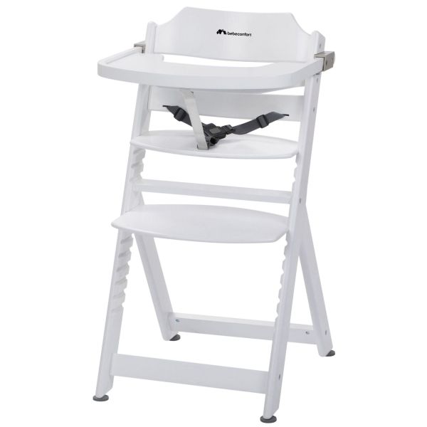 Chaise haute évolutive 2-en-1 Timba White + transat Mineral Graphite