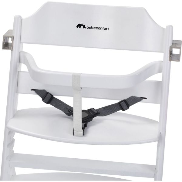 Chaise haute évolutive 2-en-1 Timba White + transat Mineral Graphite