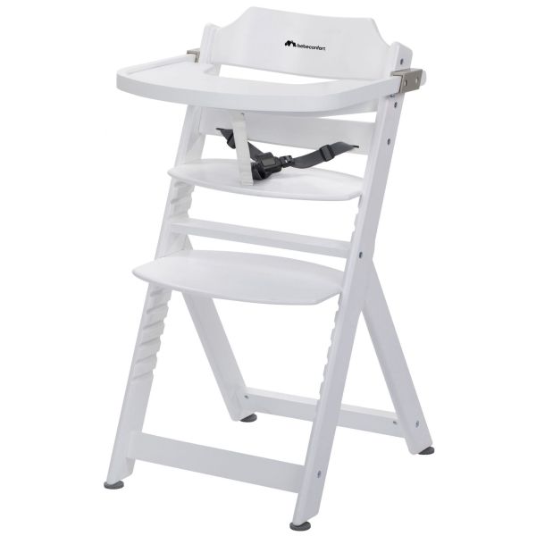 Chaise haute évolutive 2-en-1 Timba White + transat Mineral Graphite