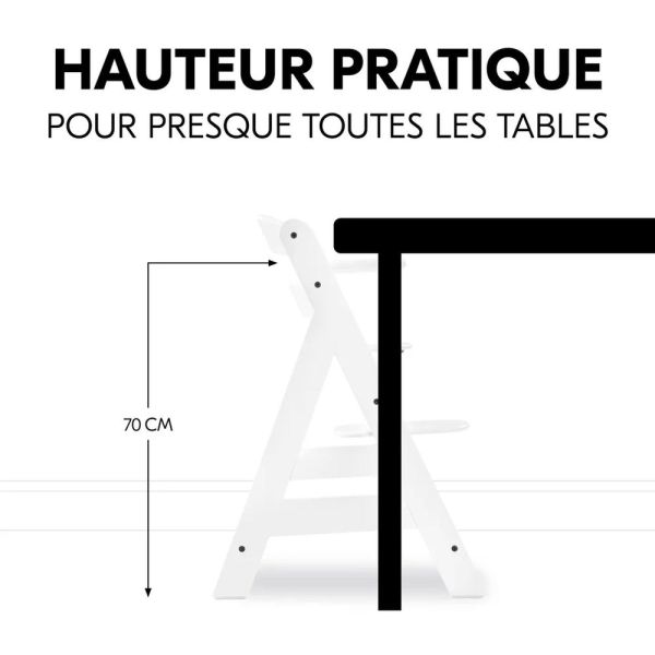 Pack Chaise haute évolutive Alpha Blanche + transat Light Grey