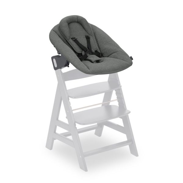 Pack Chaise haute évolutive Alpha crème+ transat premium Dark Grey