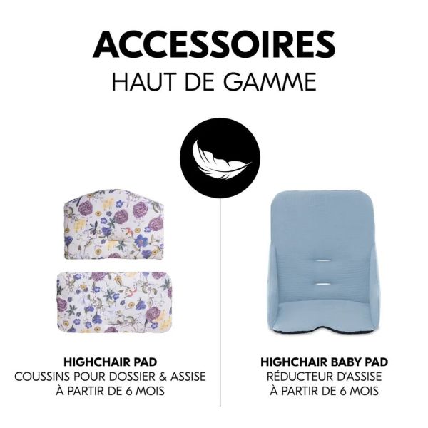 Pack Chaise haute évolutive Alpha  Gris Anthracite + transat premium Dark Grey