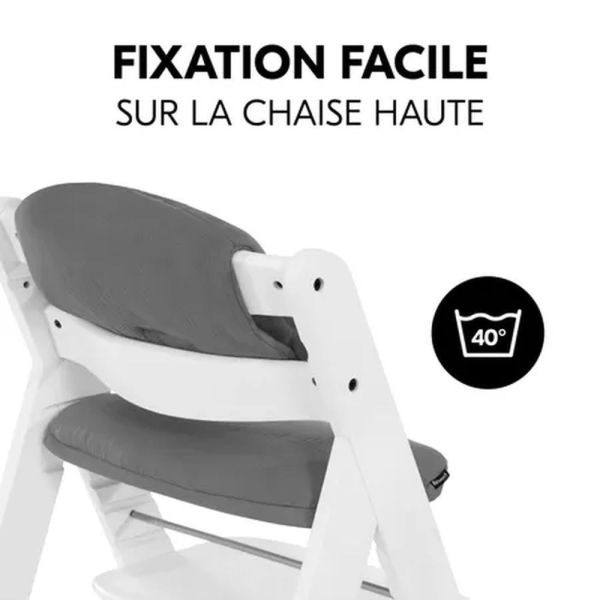 Pack Chaise haute évolutive Alpha Naturelle + tablette + Coussin Réducteur + 2 jeux