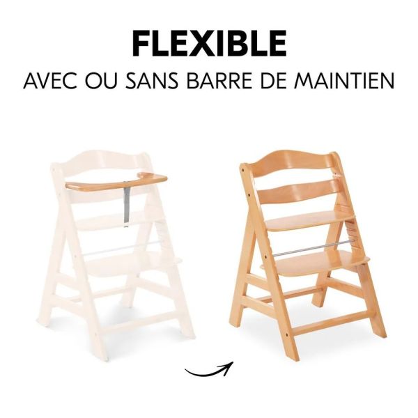 Pack Chaise haute évolutive Alpha Naturelle +Pack Chaise haute évolutive Alpha Naturelle + tablette + Coussin Réducteur Léopard