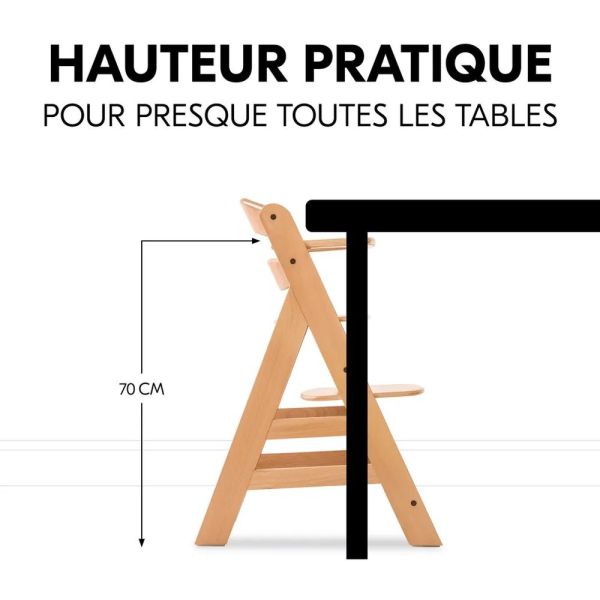 Pack Chaise haute évolutive Alpha Naturelle avec Tablette Alpha Click Tray White+Alpha Cosy Select Jersey Charcoal