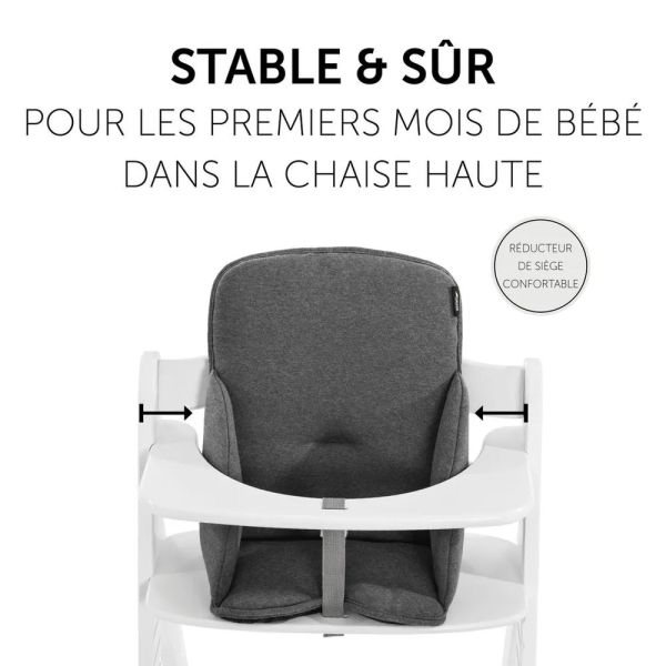 Pack Chaise haute évolutive Alpha Naturelle avec Tablette Alpha Click Tray White+Alpha Cosy Select Jersey Charcoal