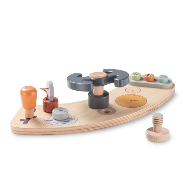 Pack Chaise haute évolutive Arketa N Play Blackwashed avec plateau et jeu en bois Play Cockpit