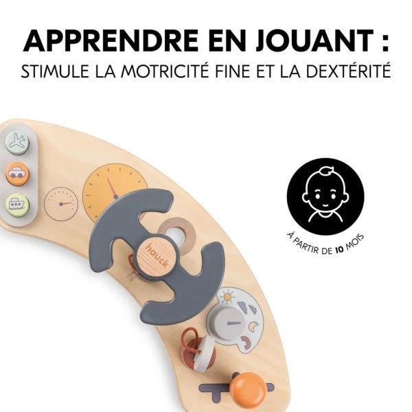 Pack Chaise haute évolutive Arketa N Play Blackwashed avec plateau et jeu en bois Play Cockpit