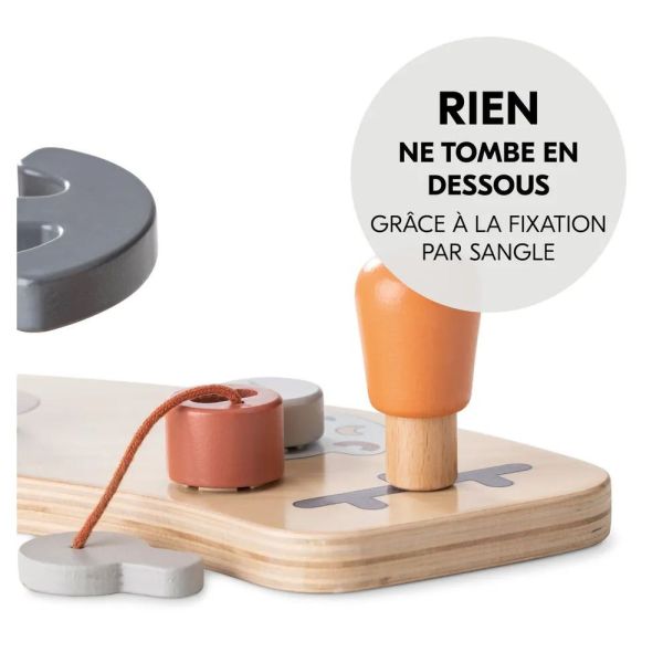 Pack Chaise haute évolutive Arketa N Play Blackwashed avec plateau et jeu en bois Play Cockpit