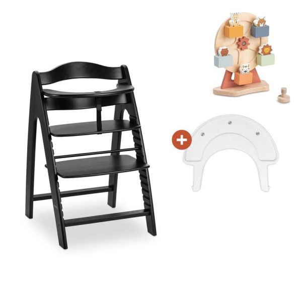 Pack Chaise Arketa N Play Blackwashed avec plateau de jeu Fun Fair Animals