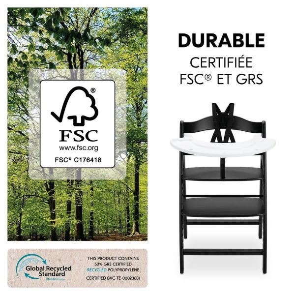 Pack Chaise Arketa N Play Blackwashed avec plateau de jeu Fun Fair Animals