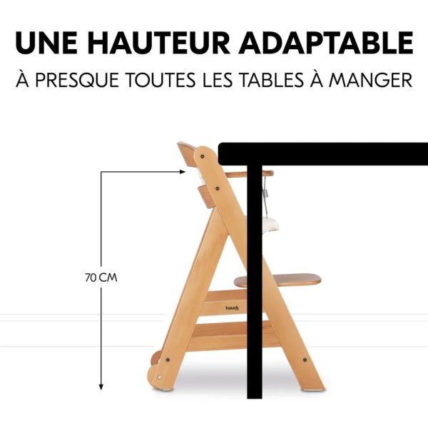 Pack Chaise haute évolutive Beta+ 3 en 1 naturelle avec newborn set premium dark grey
