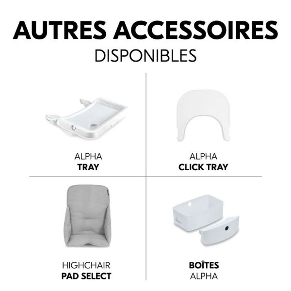 Pack Chaise haute évolutive Beta+ 3 en 1 naturelle avec newborn set premium dark grey