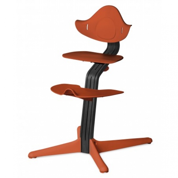 Chaise haute évolutive Nomi - chêne noir - Burnt orange