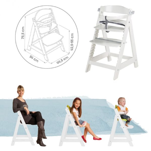 Chaise haute évolutive Sit Up Fun bois blanc