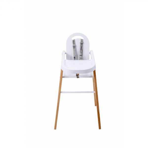 Chaise haute bois Lili Hybride blanc