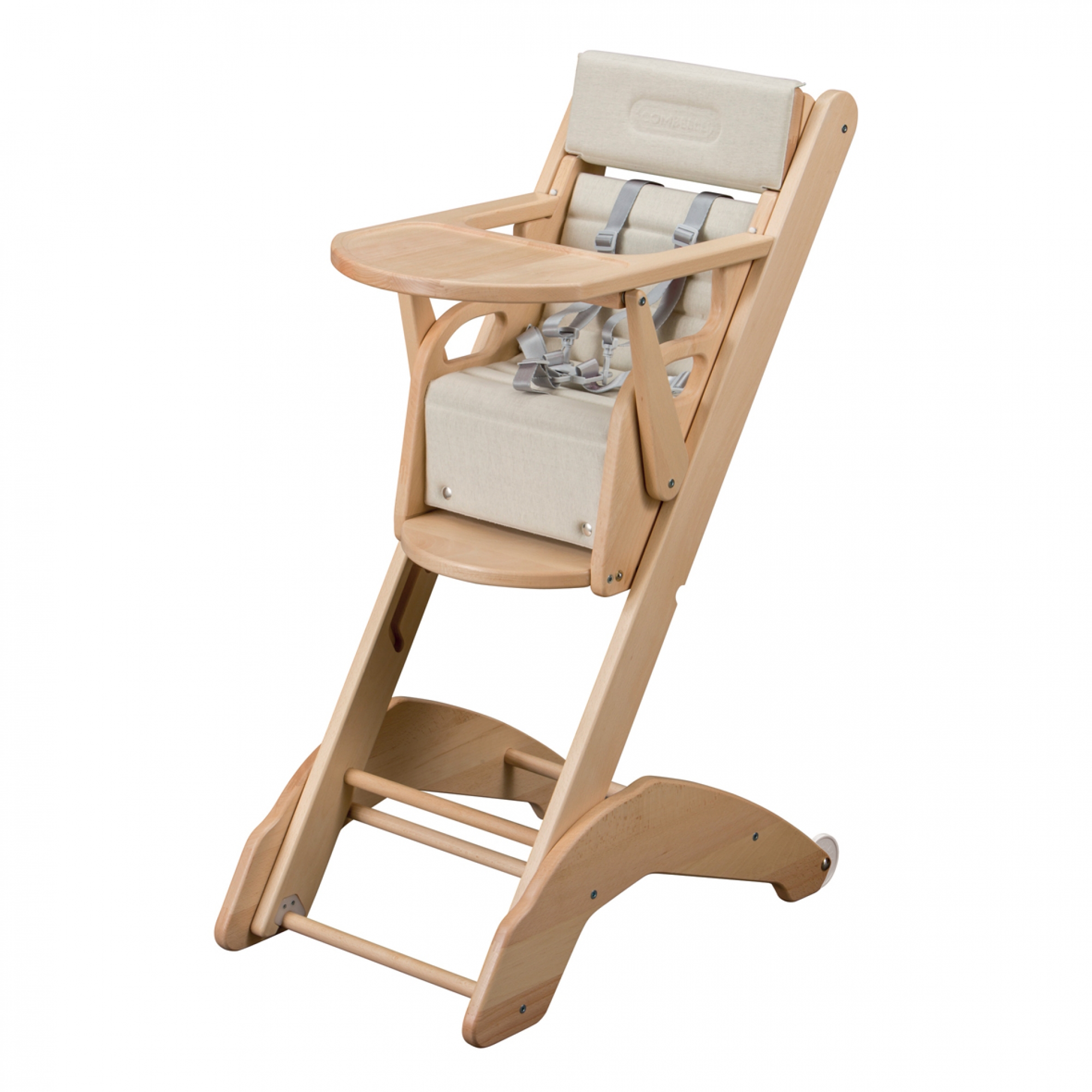 Combelle Chaise Haute Bebe Evolutive Manon Vernis Naturel Made In Bebe